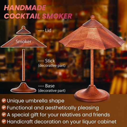 Gifts for Men Dad Husband, Umbrella Cocktail Smoker Kit with Torch, Bourbon