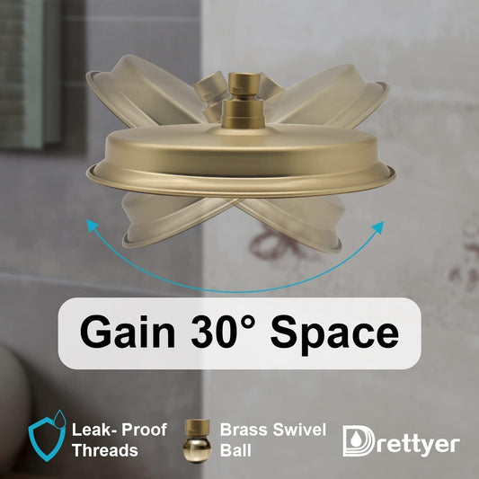 Single round Rain Shower Head, 9 Inches High-Pressure Rainfall Showerhead with