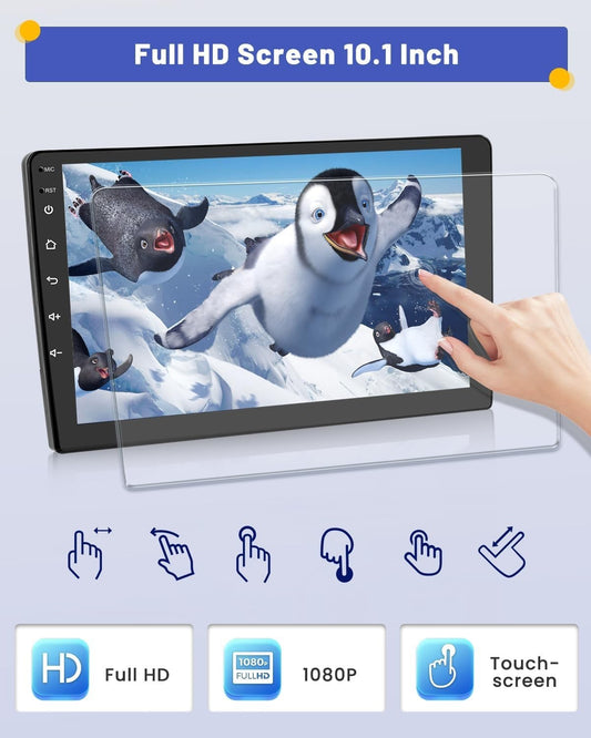 Hikity 2+64GB Double Din Android Car Stereo Wireless Apple Carplay Android Auto,