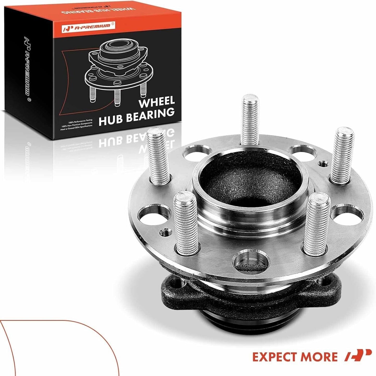 A-Premium Rear Wheel Bearing and Hub Assembly with ABS & 5-Lug