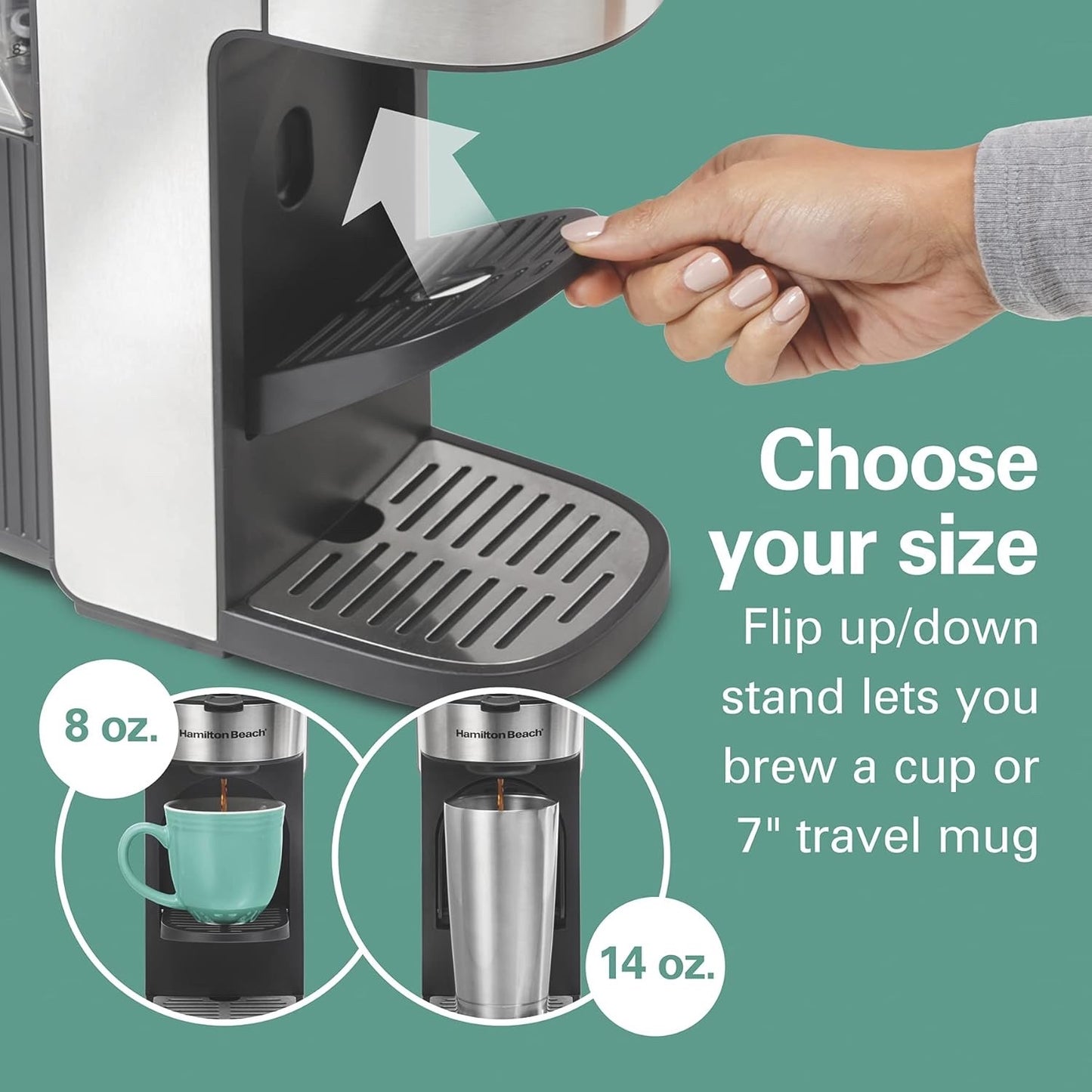 Hamilton Beach The Scoop Single Serve Coffee Maker & Fast Grounds