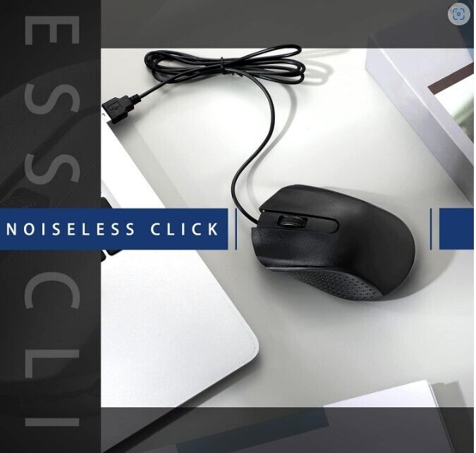 Hoteam Wired USB Mouse, 54 Pack, Black, Unisex