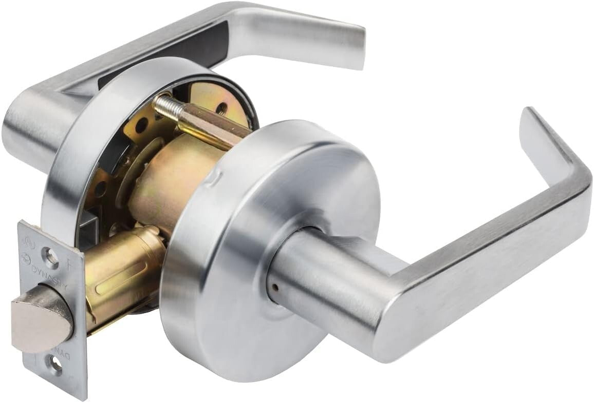 Dynasty Hardware AUG-30-26D Grade 2 Commercial Duty Passage Lever, ADA, Satin
