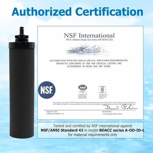 4 Packs Replacement Gravity System Filters BB9-2 Black For Berkey Water Filter