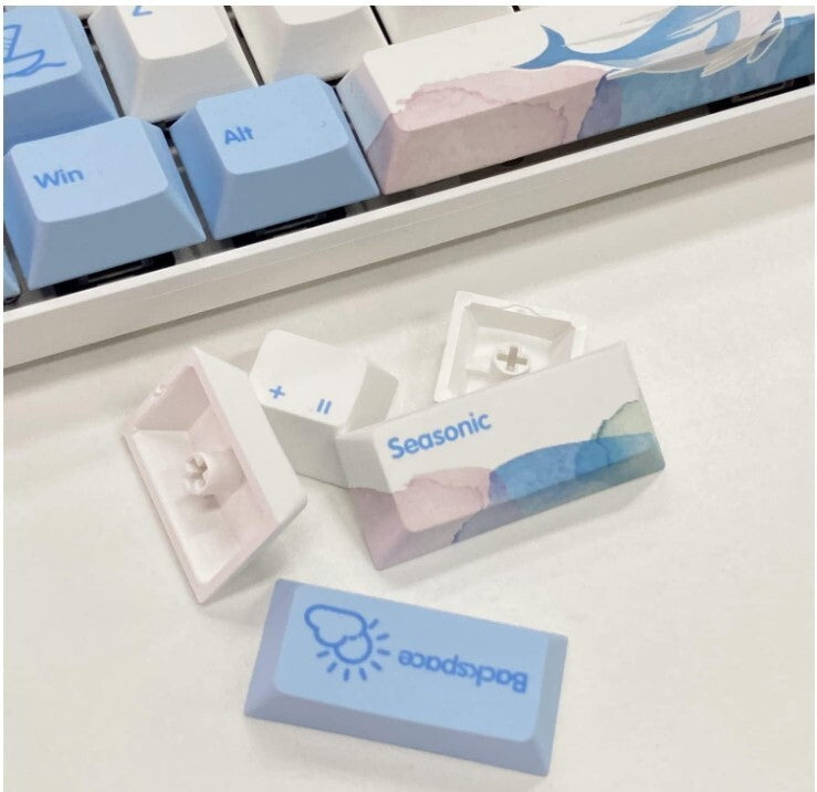 FKZ CXTECH X61 Sea Blue Theme Mechanical Keyboard,Outemu Hot Swap Switch Cherry