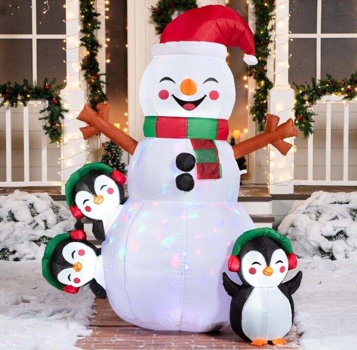 Joiedomi 6 FT Christmas Snowman Inflatable Outdoor Decoration with Build-in L...