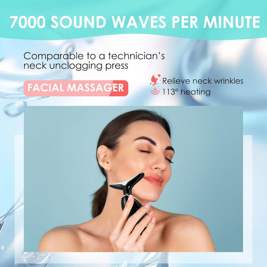 Facial Massager for Face and Neck, Red-Light-Therapy-for-Face and Neck, Face cul