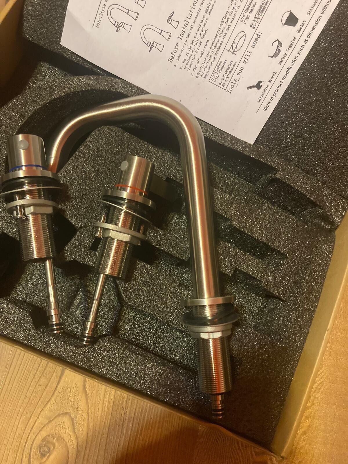 IKEBANA FL21011-2N BATHROOM FAUCET 3HOLE BRUSHED NICKEL