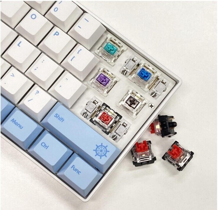FKZ CXTECH X61 Sea Blue Theme Mechanical Keyboard,Outemu Hot Swap Switch Cherry