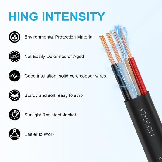 6/3 NM-B Wire with Ground - 25FT Non-Metallic Sheathed Cable 100% Pure Copper...