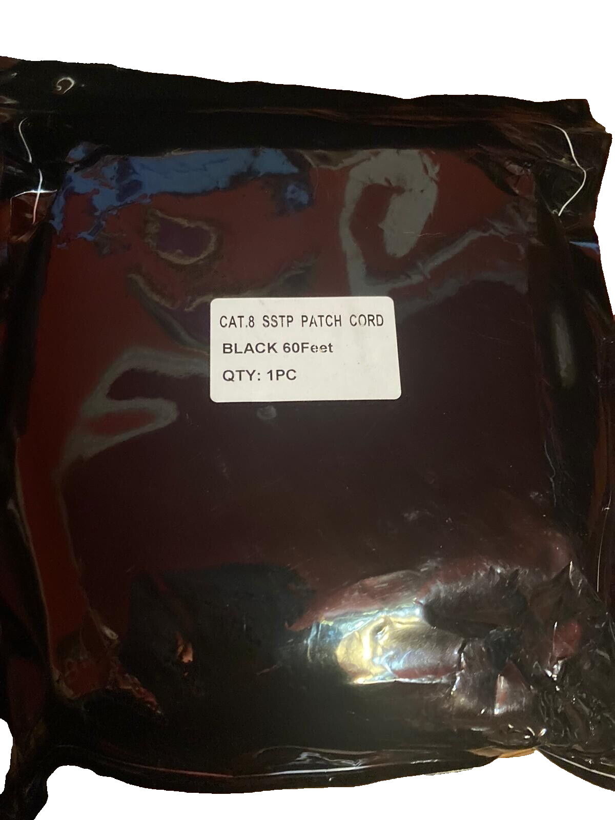 Ethernet Cable Super Speed 40Gbps Patch LAN Gold Plated 60FT - Black pack of 2