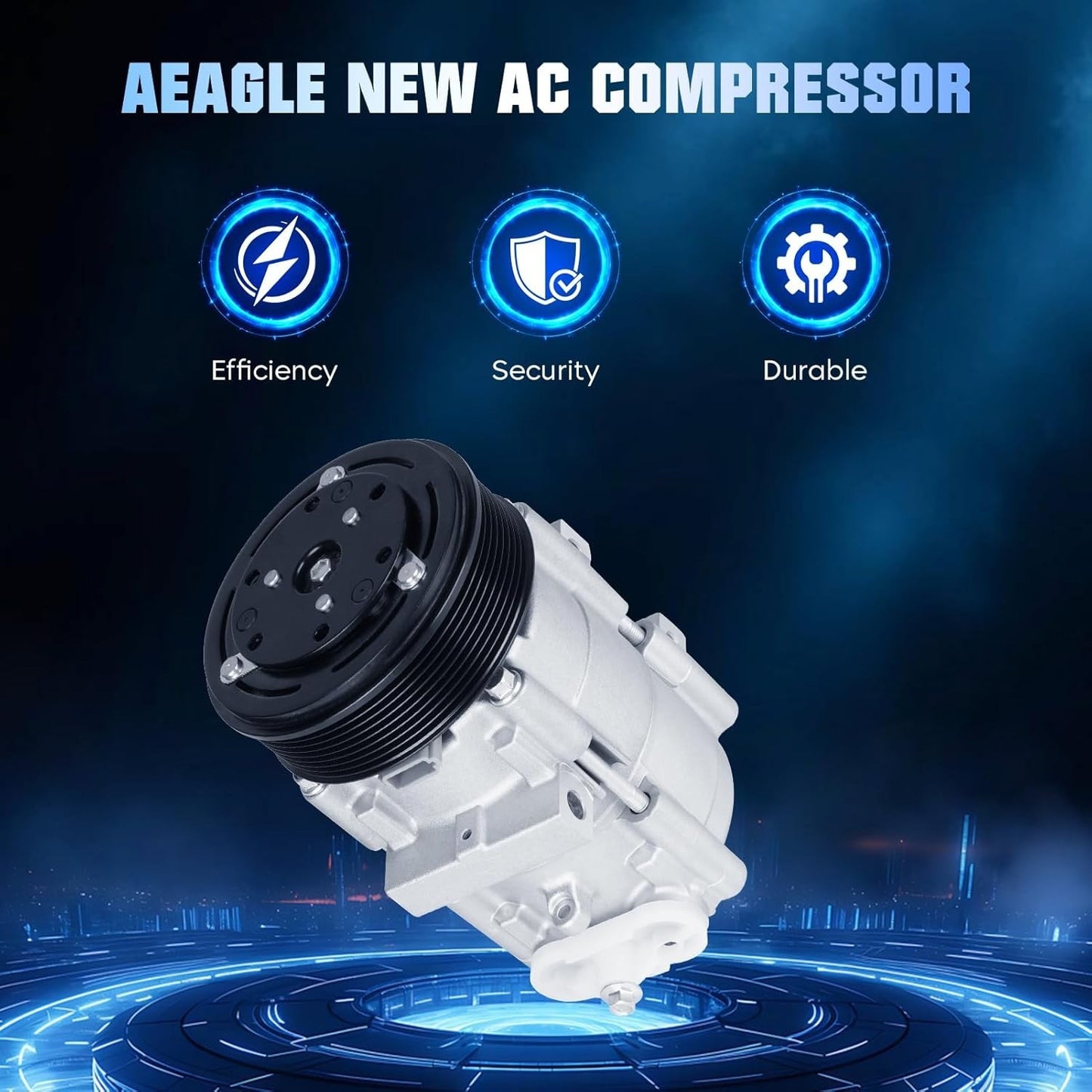 Air Conditioning Compressor & A/C Clutch for Ford Excursion 2003-2005, F150