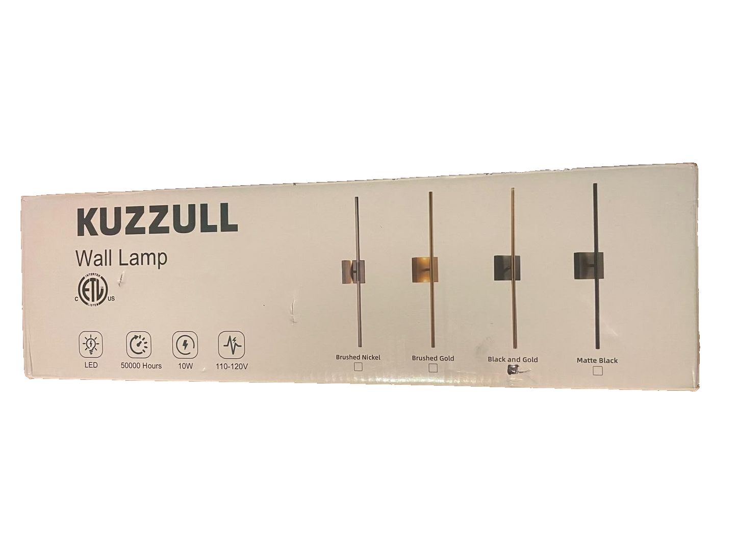 Modern Light Fixture Set of Two 27.8x4.3x3.4in Black and Gold