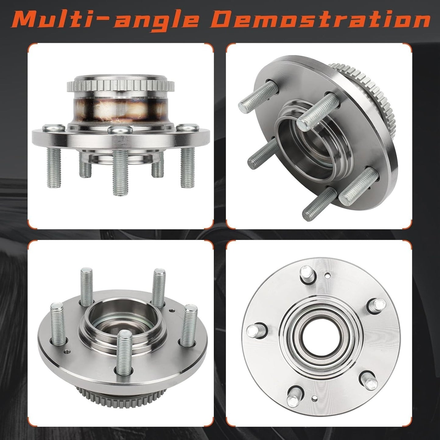 DRIVESTAR 512196 Rear Wheel Bearing and Hub Assembly Compatible with Hyundai San