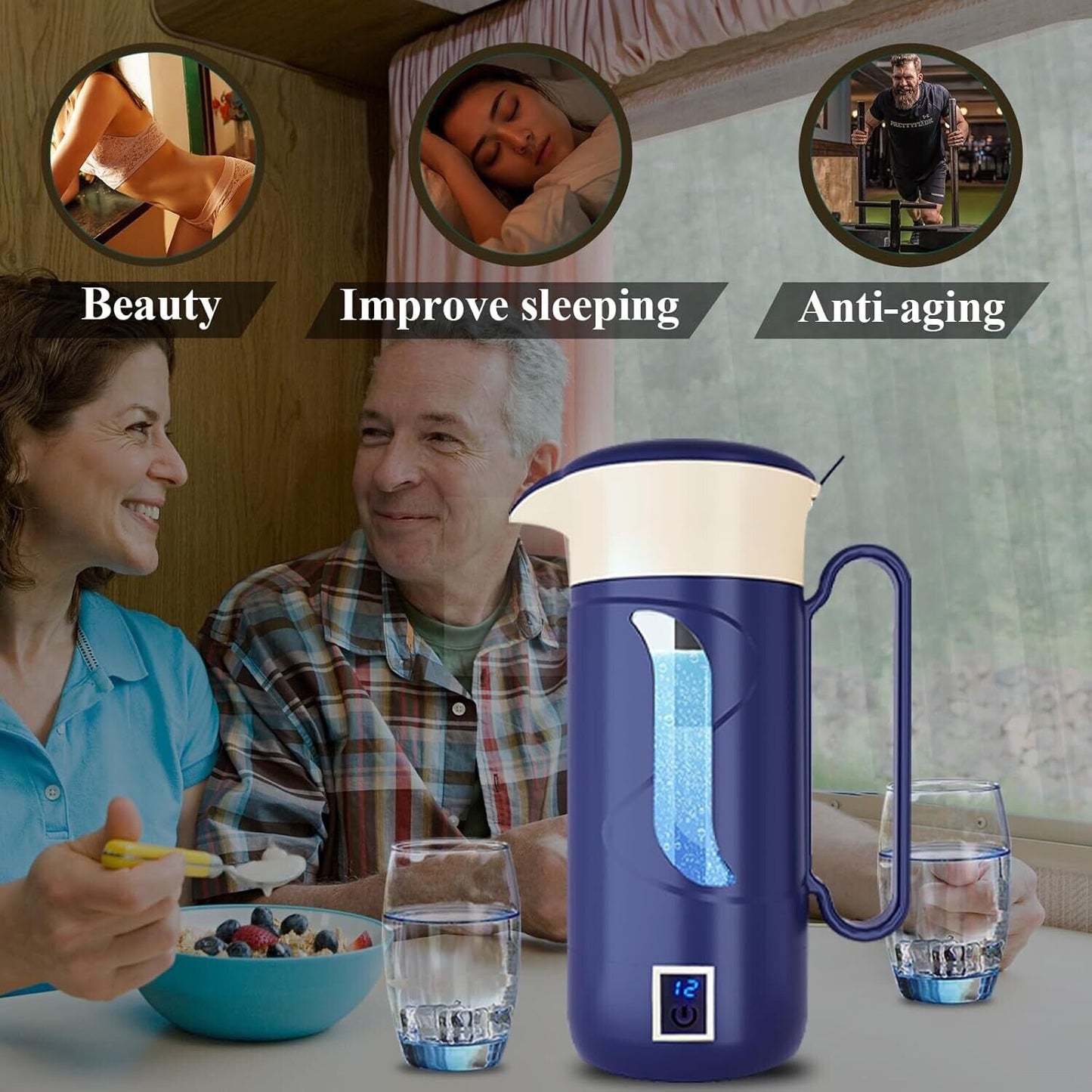 Hydrogen Water Bottle Hydrogen Alkaline Water Generator Ionizer Hydrogen Water M
