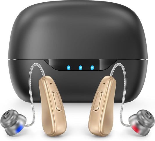 Hearing Aids for Seniors Rechargeable with Noise Cancelling, Hearing Amplifier