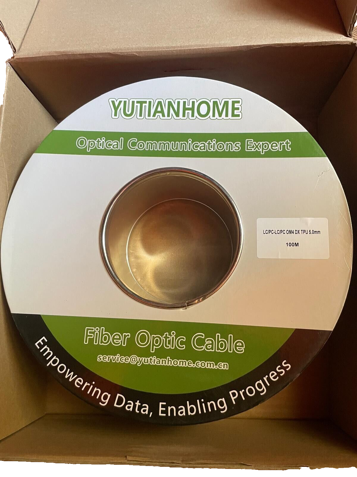 330ft/100m 5.0mm Industrial TPU OM4 Fiber LC /PC -LC/PC Outdoor Armored Fiber