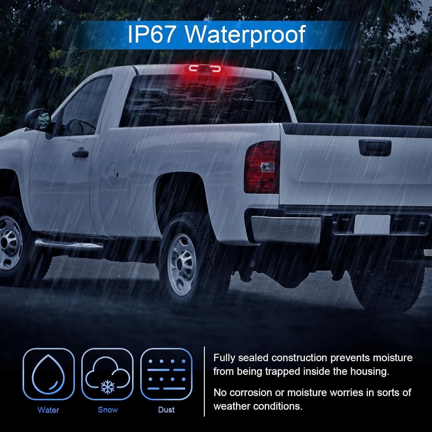 SHINEFIT LED High Mount 3rd Brake Light Replacement for 2014 2015 2016 2017 2018