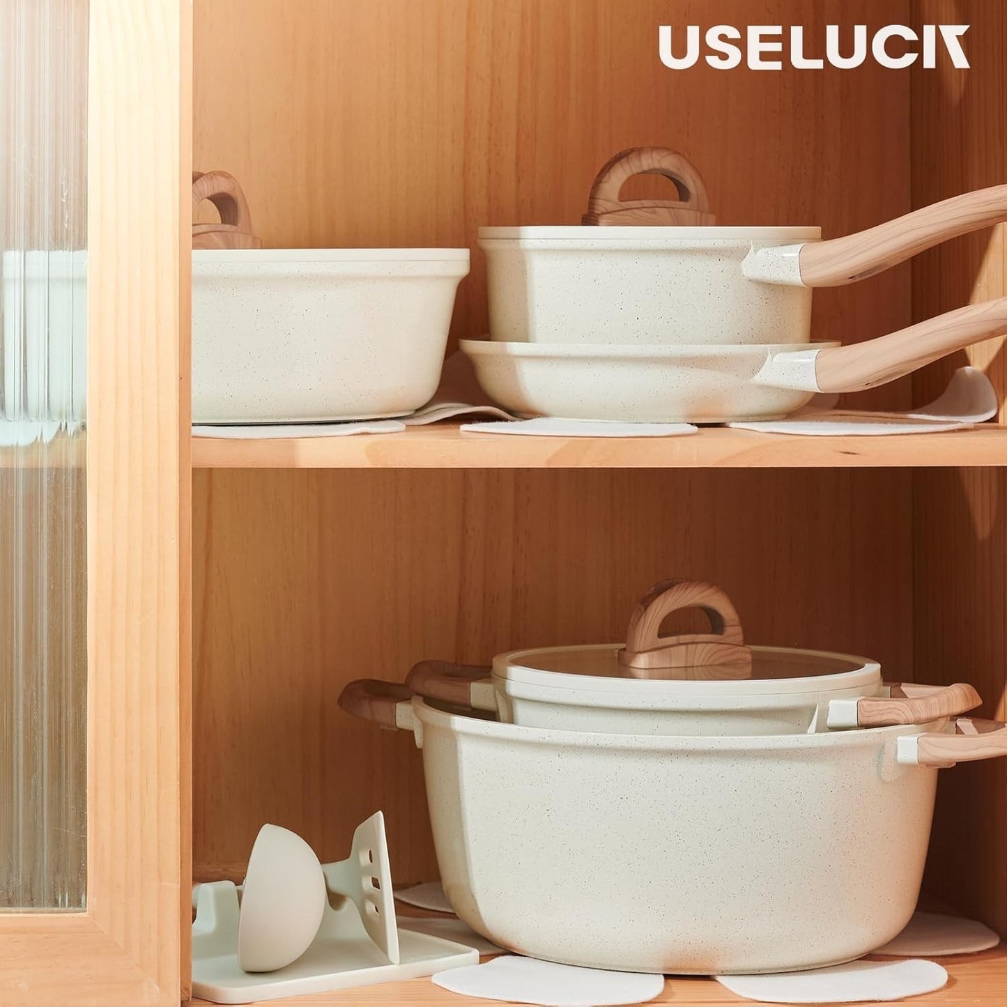 22 Pcs Pots and Pans Set Non Stick Non-Toxic Ceramic Kitchen Cookware Sets Nonst
