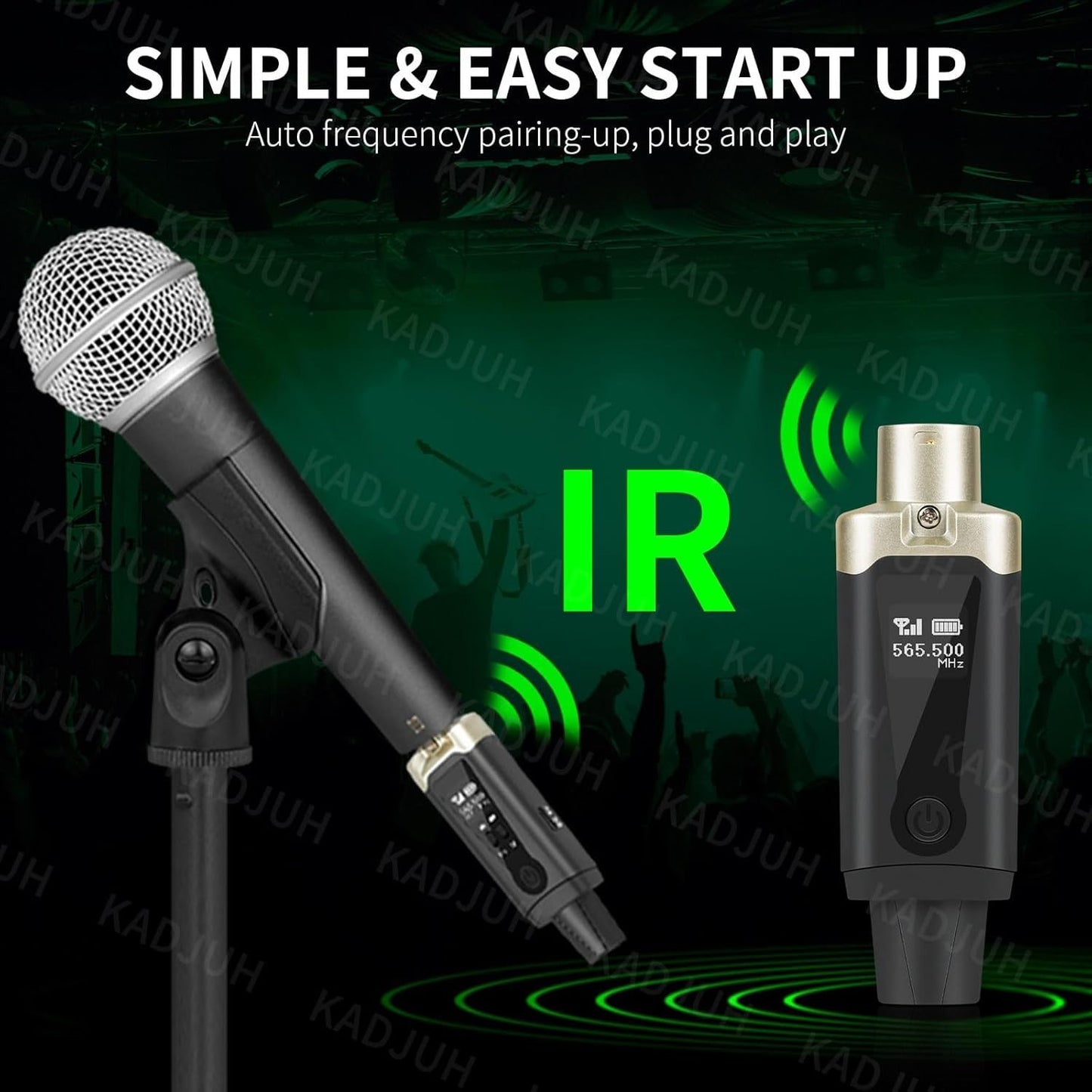 Wireless XLR Transmitter and Receiver& Wireless Guitar Transmitter Receiver,Rech