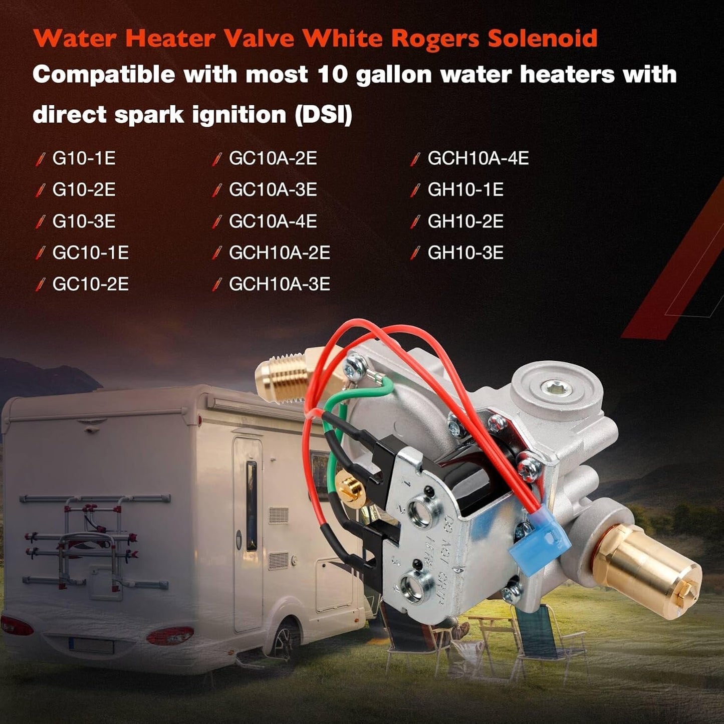 GC10A-4E 92089 RV Water Heater Gas Valve – Compatible with Atwood 10 Gal Water