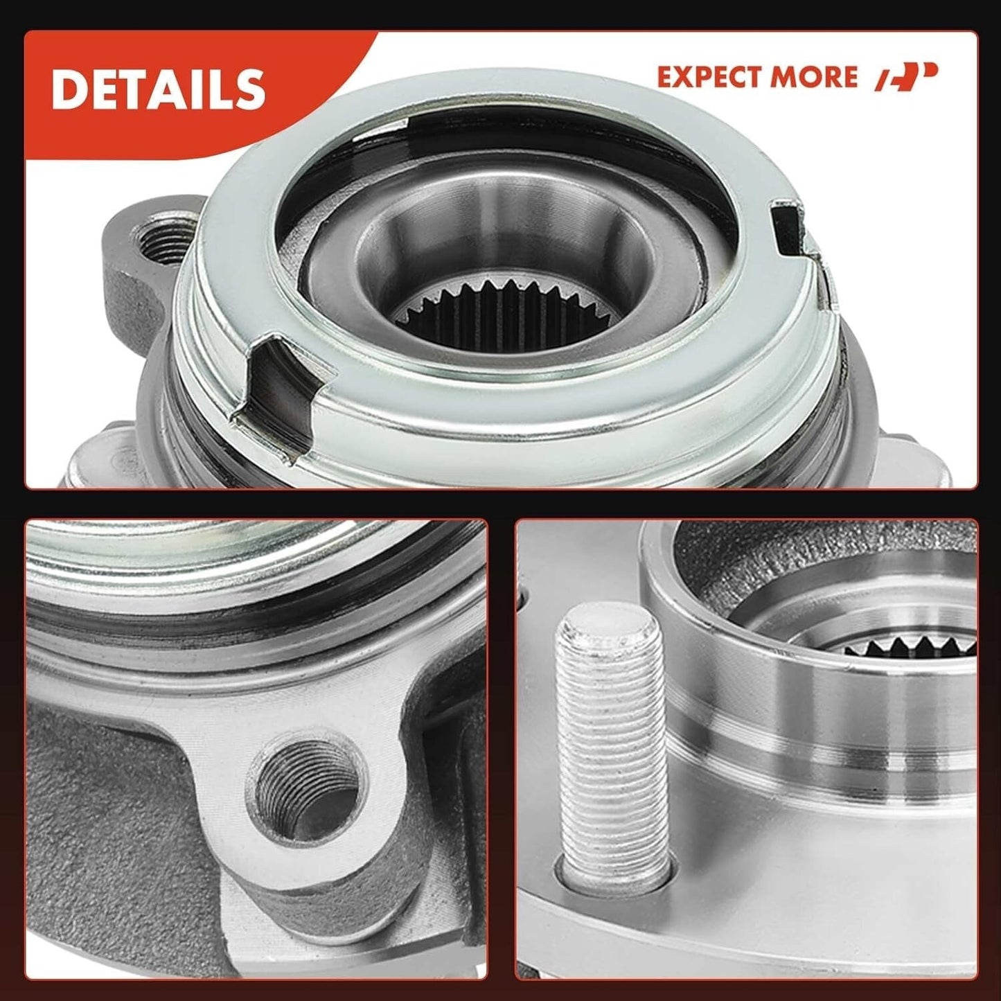 A-Premium 513296 Front Wheel Bearing and Hub Assembly with 5-Lug Compatible with