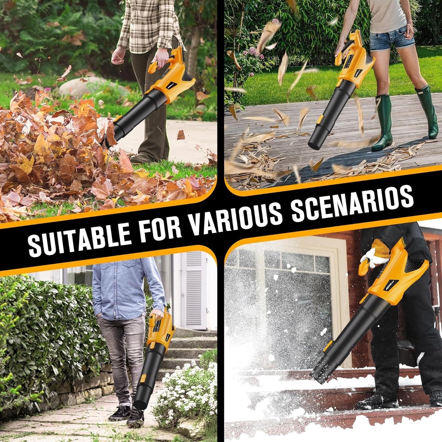 Cordless Leaf Blower Compatible with Dewalt 20V Max Battery, 500CFM/150MPH