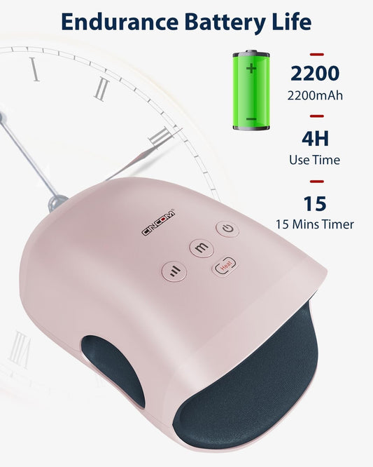 CINCOM Hand Massager - Cordless Hand Massager with Heat and Compression