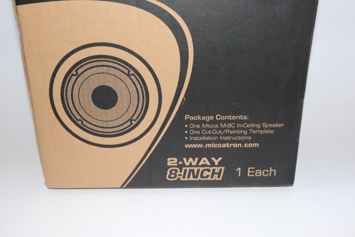 Micca M-8C White 2-Way Media Series 100 Watts 8 Inch In-Ceiling Speaker NEW