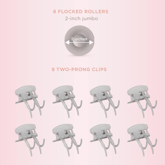 INFINITIPRO BY CONAIR Ceramic Flocked Hot Rollers for Long, Medium, and All Hair