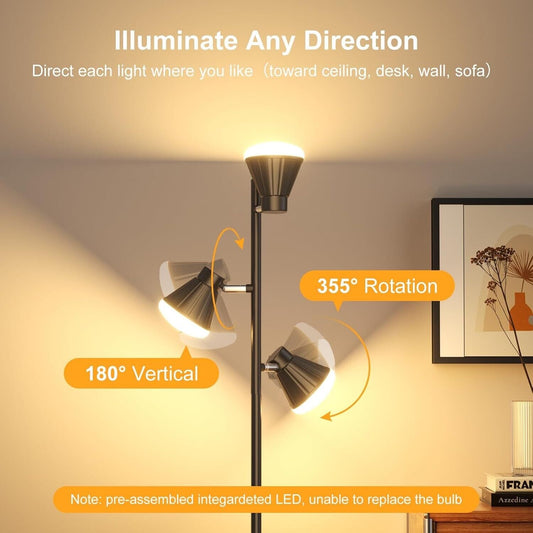 Floor Lamps for Living Room, 36W LED Floor Lamp Standing Lamp with Foot Switch
