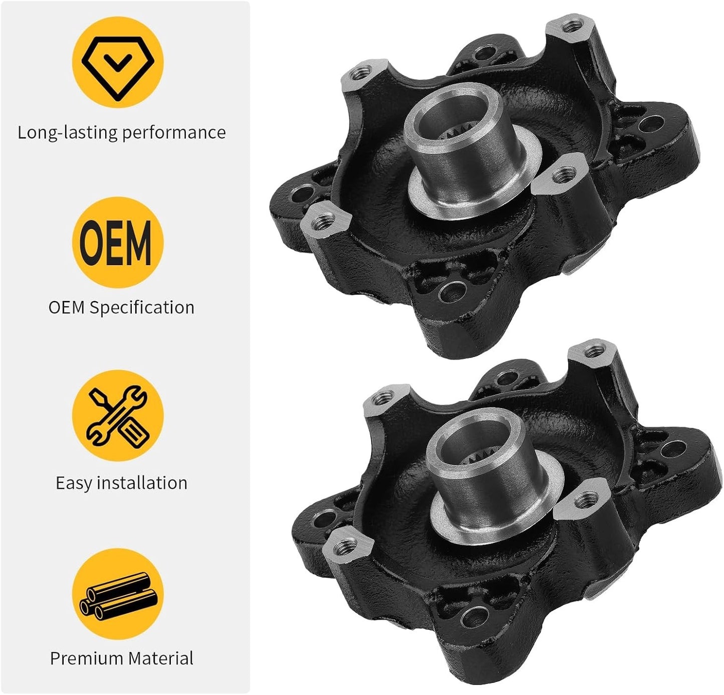 M MATI Front Wheel Hub 2 PCS for Polaris Ranger 500 800 Diese-l 900 2010-2014 AC