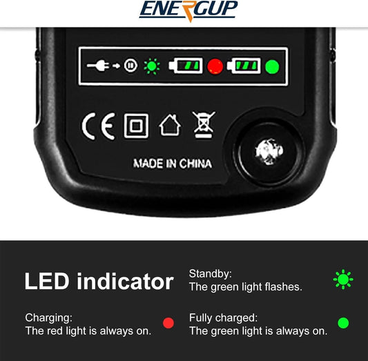 Energup 2Pack 20Volt Reoplace for Wor 20V Battery and Charger Kit, Compatible