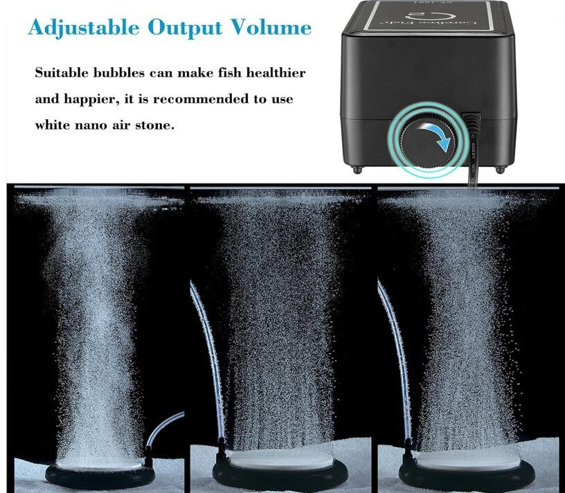 Carefree Fish 2 Air Outlets Air Pump Powerful Adjustable Oxygen 12W