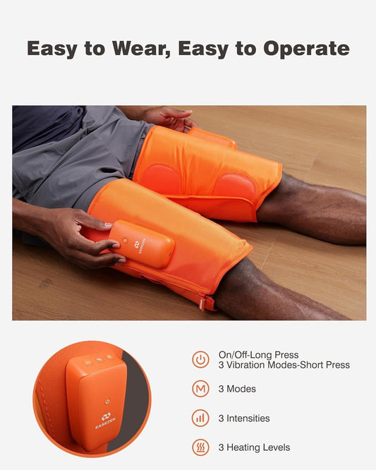 Cordless Calf Massager with Heat and Compression for Circulation and Restless Le