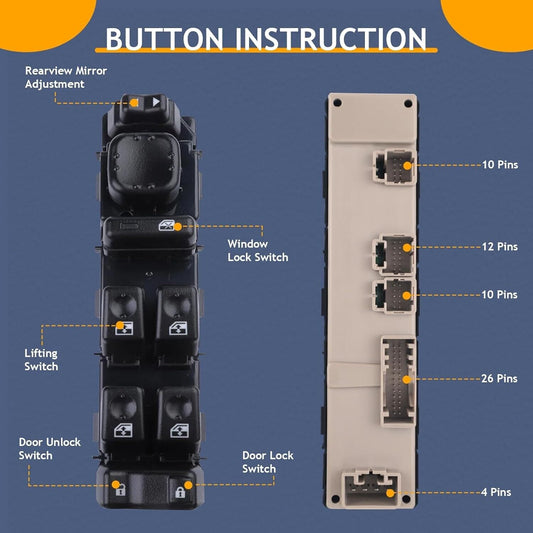 15883323 Master Power Window Switch & Door Lock Compatible with Chevrolet