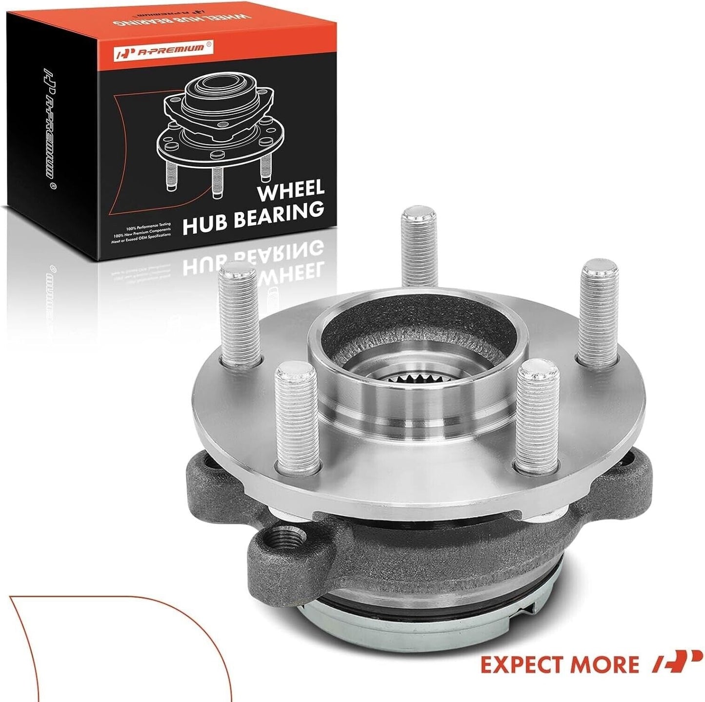 A-Premium 513296 Front Wheel Bearing and Hub Assembly with 5-Lug Compatible with
