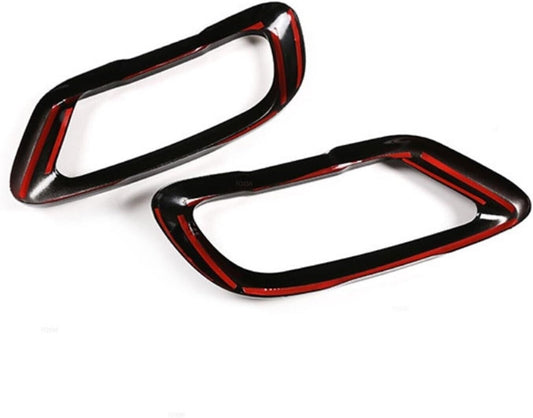 Stainless Steel 2pcs Car Tail Muffler Exhaust Pipe Output Cover Parts Trim Compa