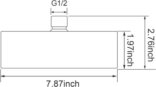 AULEEND high pressure shower head with Anti Clog Rubber Jets-Adjustable 7.87in