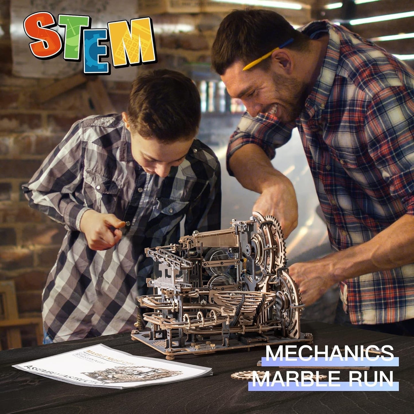 ROBOTIME 3D Wooden Puzzles Marble Run Link Pack LGA01 Connector Kit for Adults