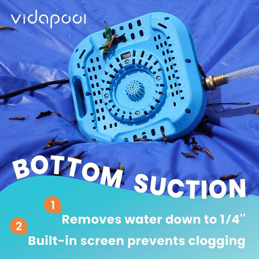 1/2 HP Pool Cover Pump Automatic On Off, Submersible Sump Pump Inground/Above...