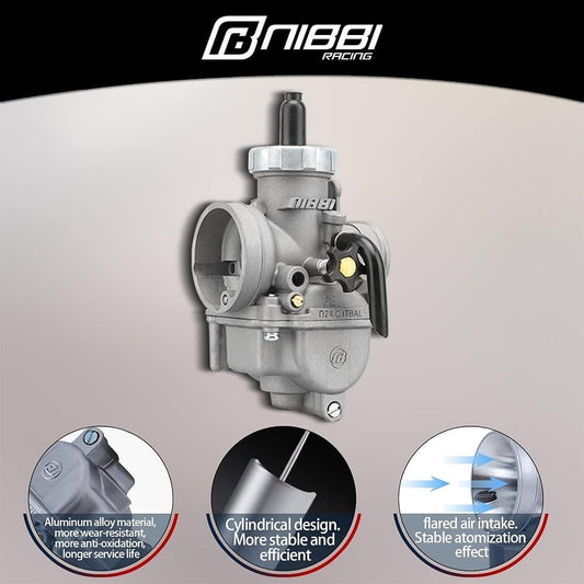 NIBBI PE30 Carb 30mm Carburetor Motorcycle Carburetor with Carb Jets Fit 250cc