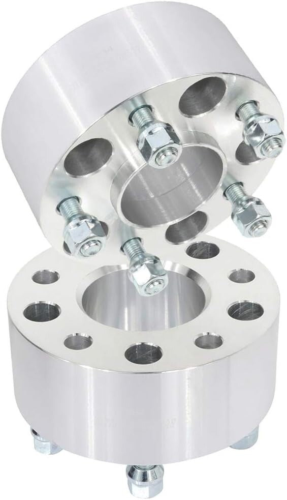 cciyu 2.5 inch Wheel Spacers 5x4.75 70.5mm Bore with 12x1.5 Lug Nuts Adapters