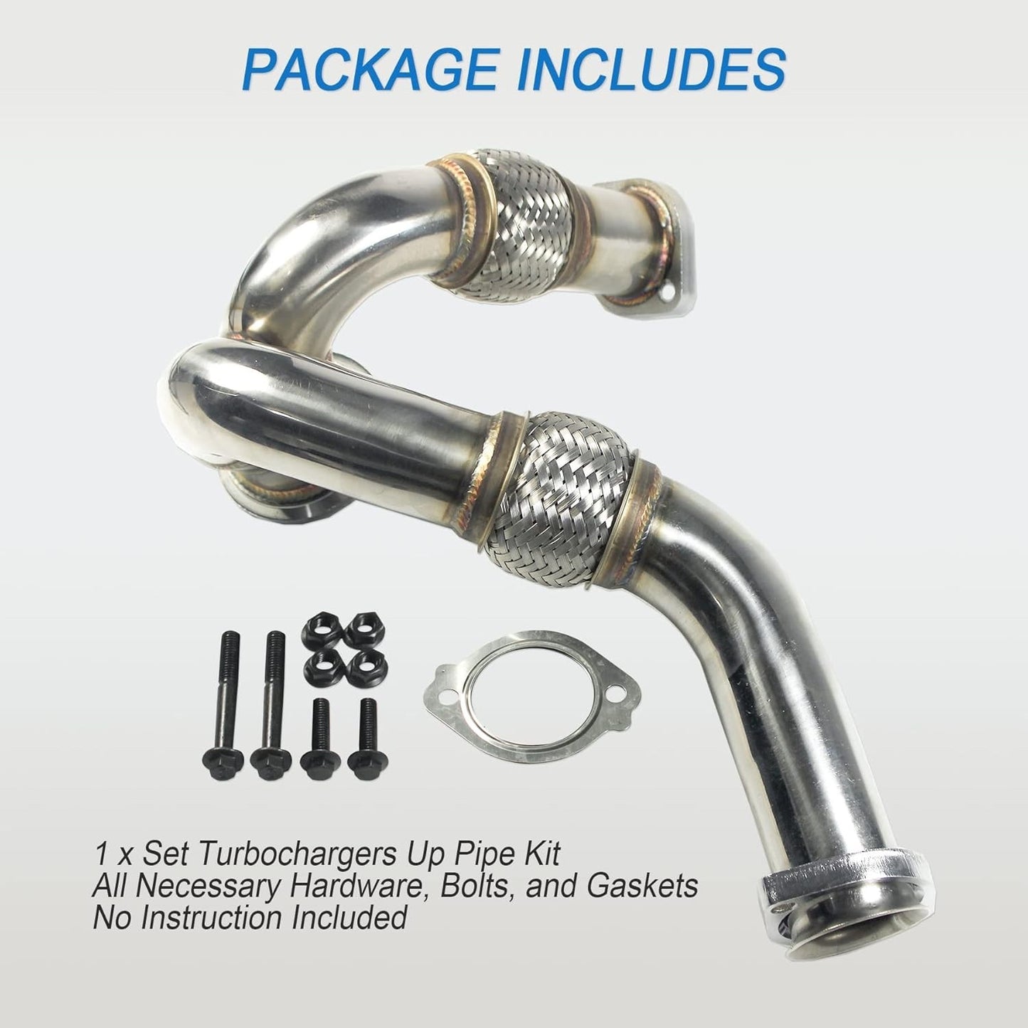 JDMSPEED New Turbocharger Y-Pipe Up Pipe Kit With Gasket Replacement For Ford 6
