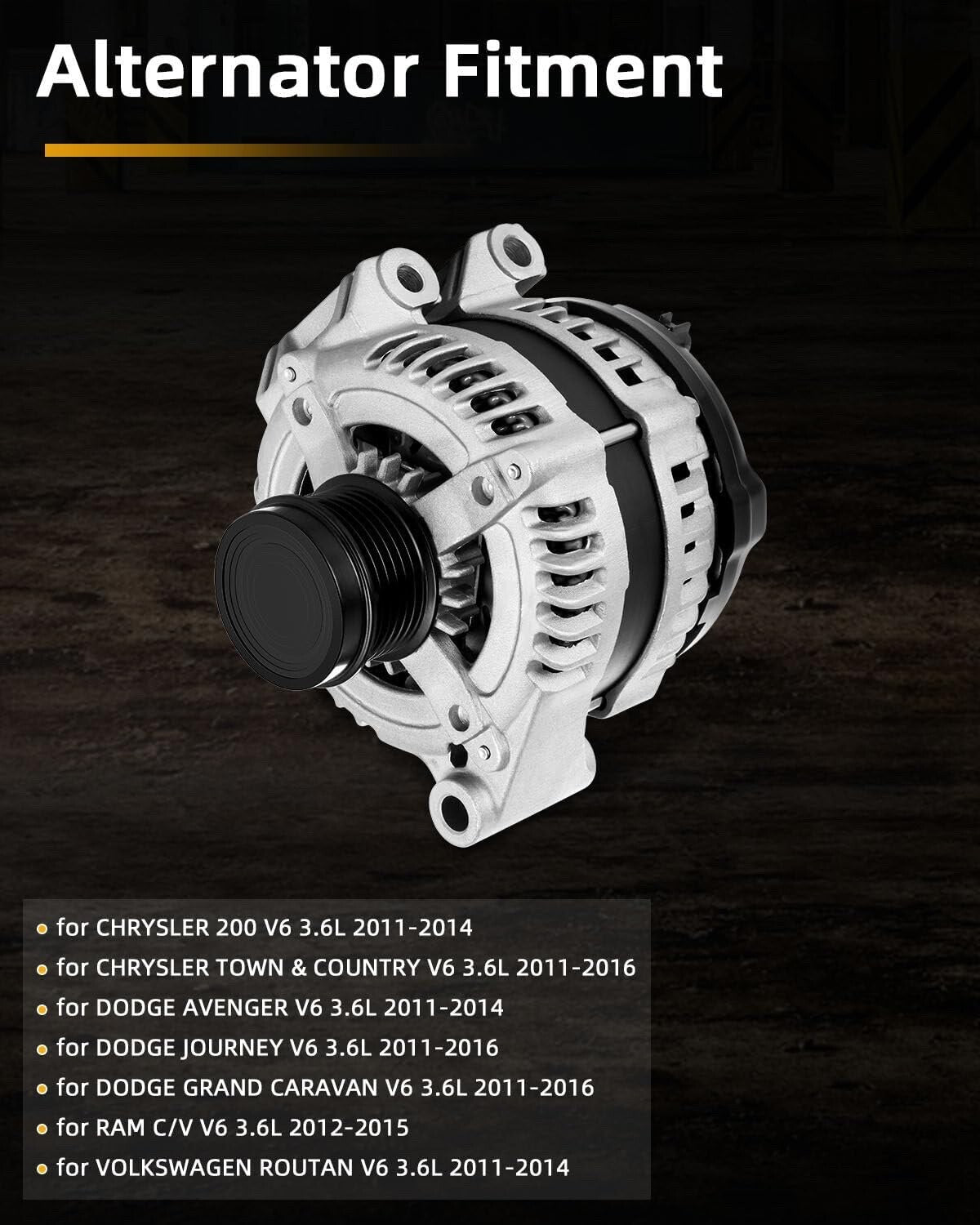 Alternators 11570 7B0-903-015C 90-29-5776 Fit for Chrysler 200 2011-2014