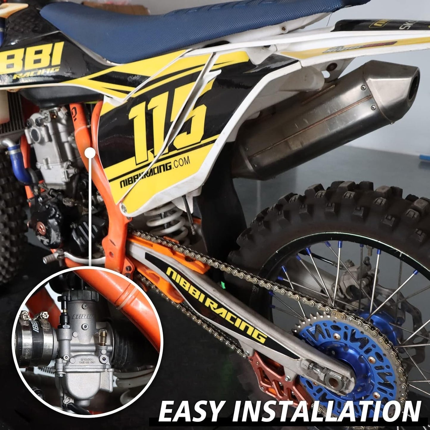 NIBBI PE30 Carb 30mm Carburetor Motorcycle Carburetor with Carb Jets Fit 250cc