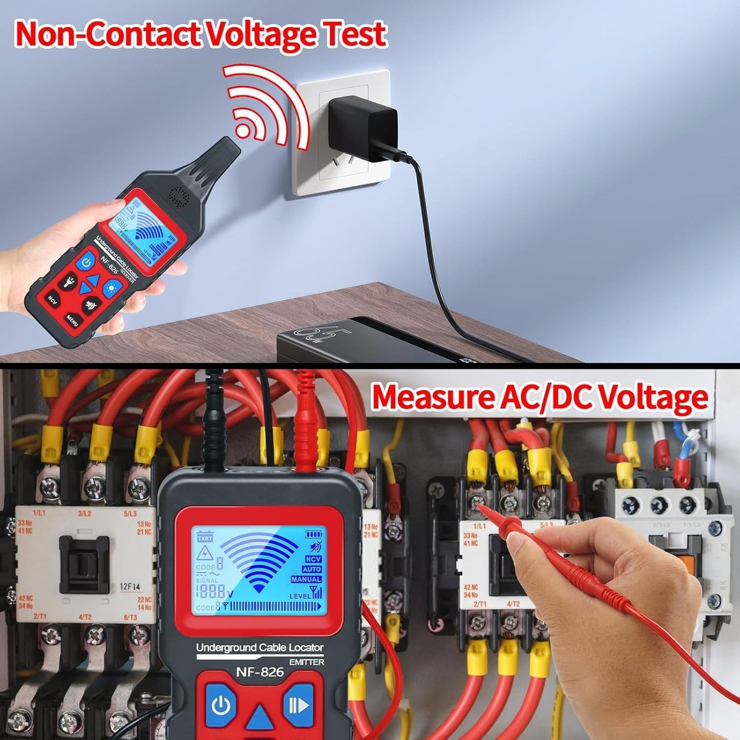 Underground Cable Locator, Rocky Mars Cable Tester Wire Tracker, NF826