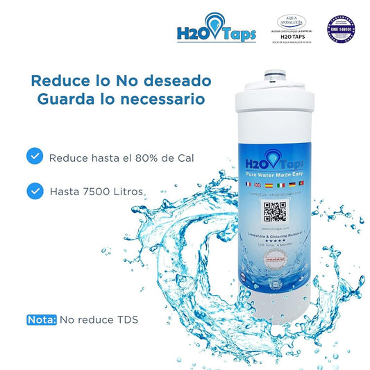H2O Taps Under Sink Water Filter – Water Purifier, Filter System, Reduces Limesc