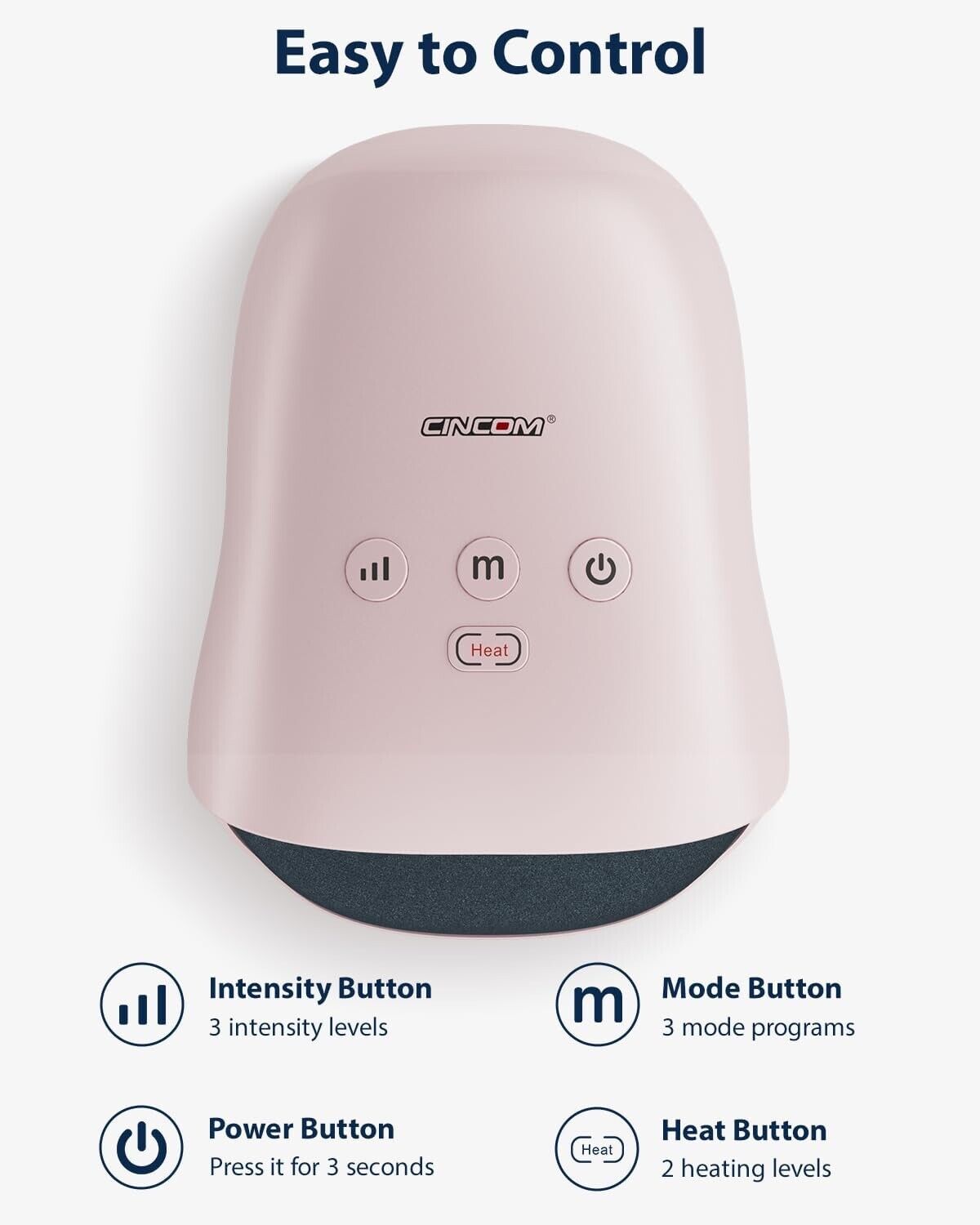 CINCOM Hand Massager - Cordless Hand Massager with Heat and Compression