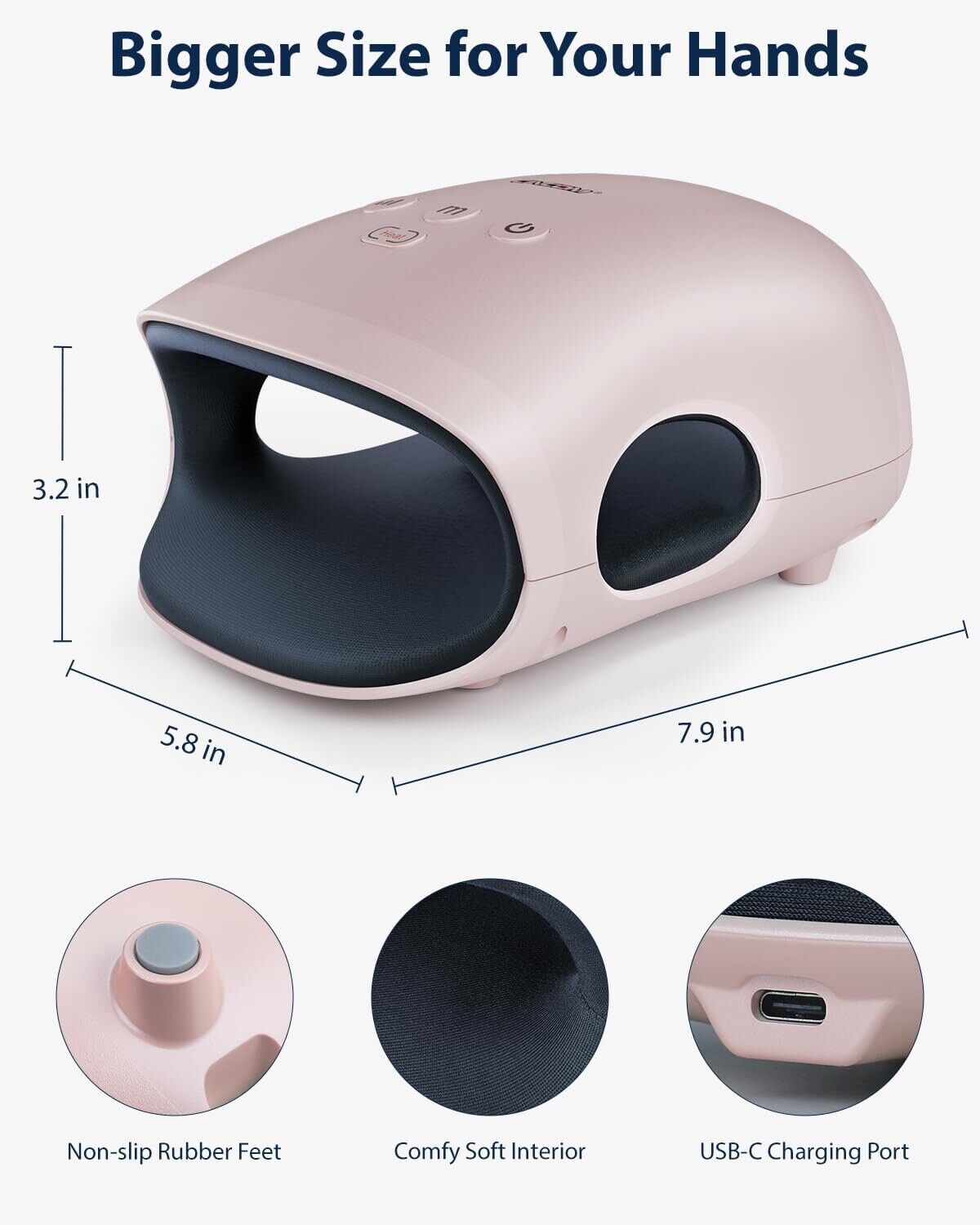 CINCOM Hand Massager - Cordless Hand Massager with Heat and Compression